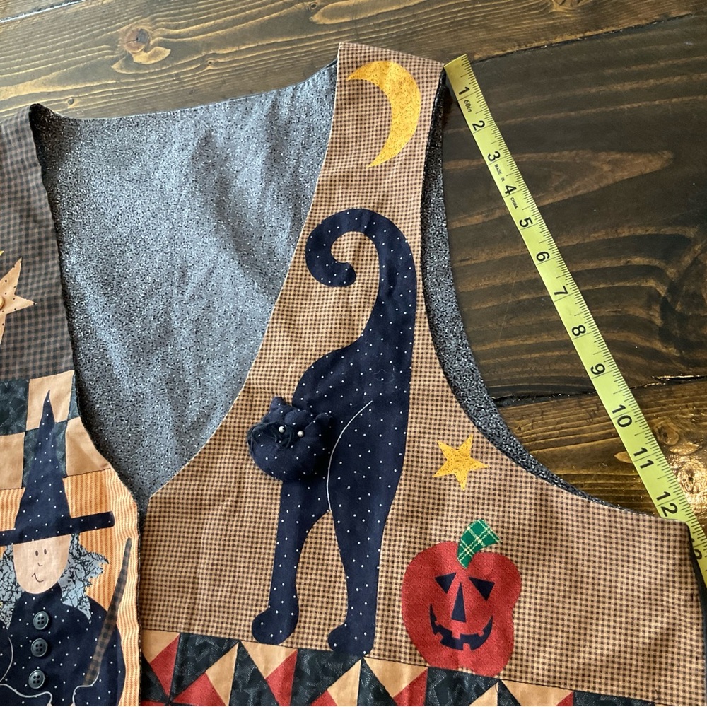 Halloween Themed Patchwork Vest - image 5